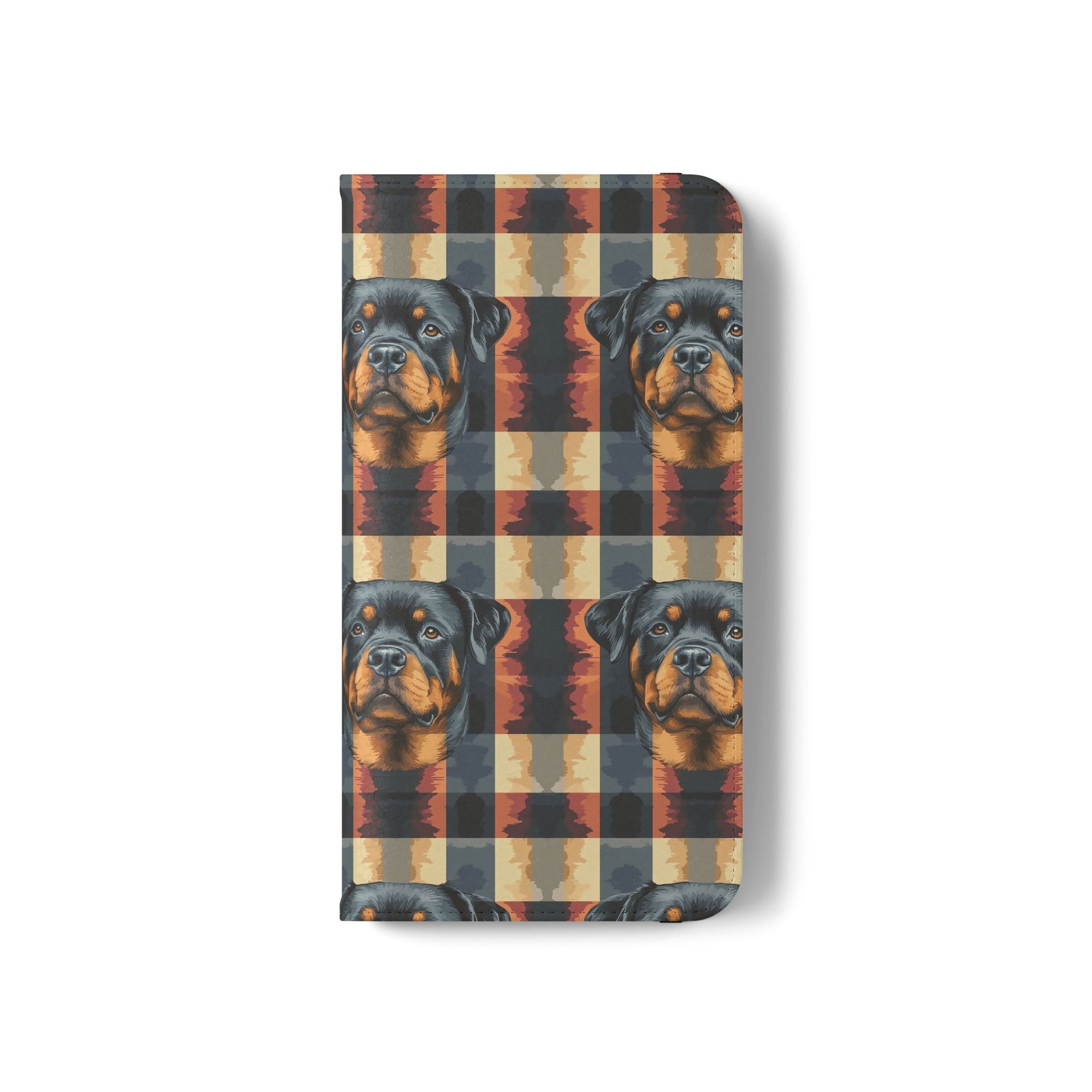 Pawsome Rottweiler Royalty Plaid Flip Cases