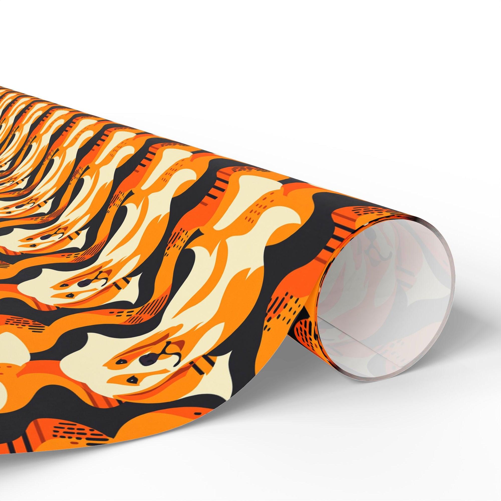 Golden Woof Abstract Glamour Wrapping Paper