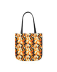 Golden Woof Abstract Glamour Canvas Tote Bag