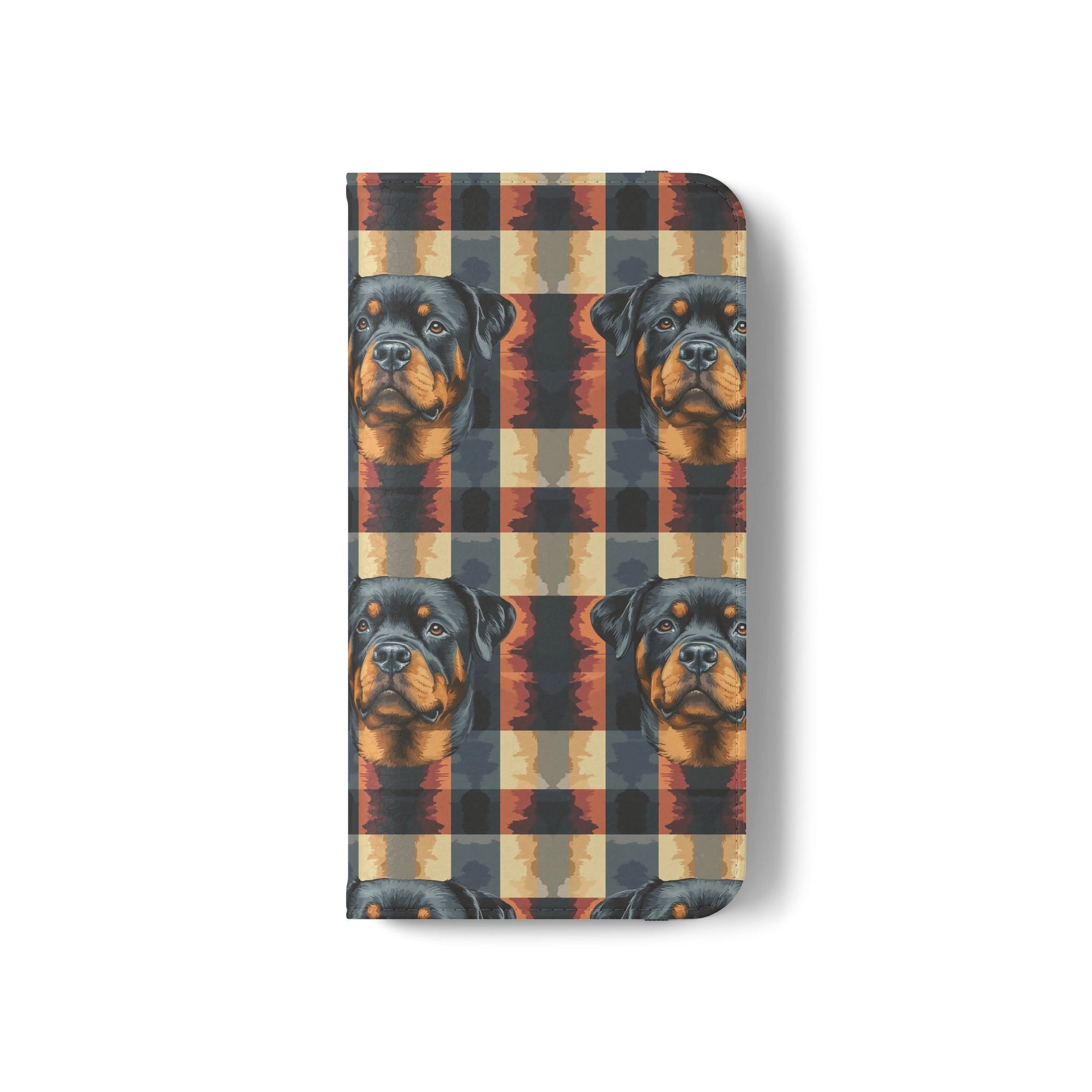 Pawsome Rottweiler Royalty Plaid Flip Cases