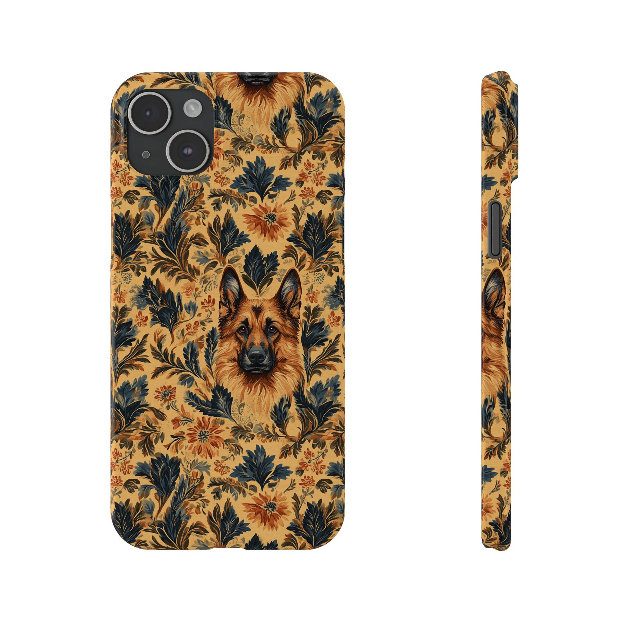 Autumnal German Shepherd Glamour Slim Phone Cases