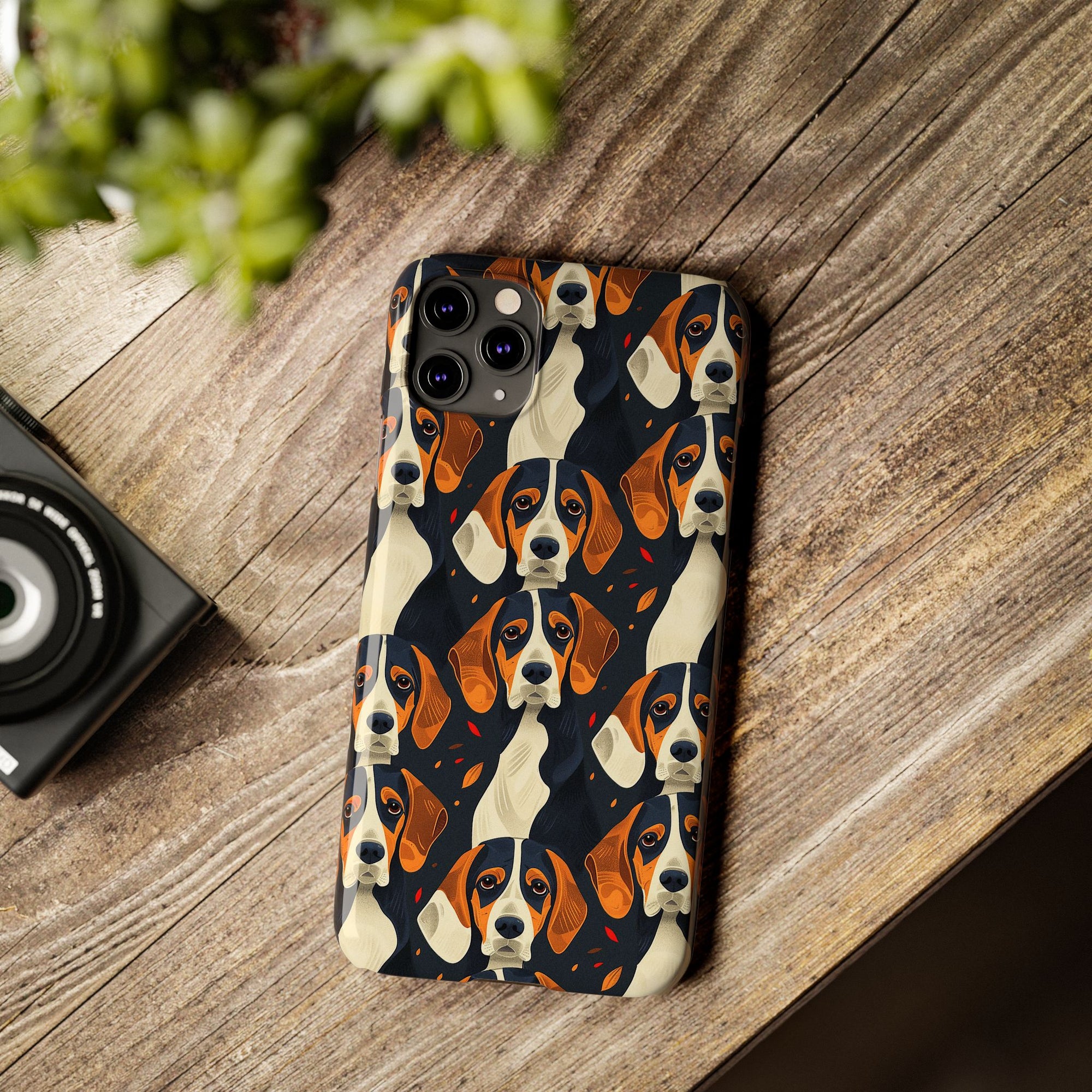 Beagle Glimmer Gaze Glamour Slim Phone Cases