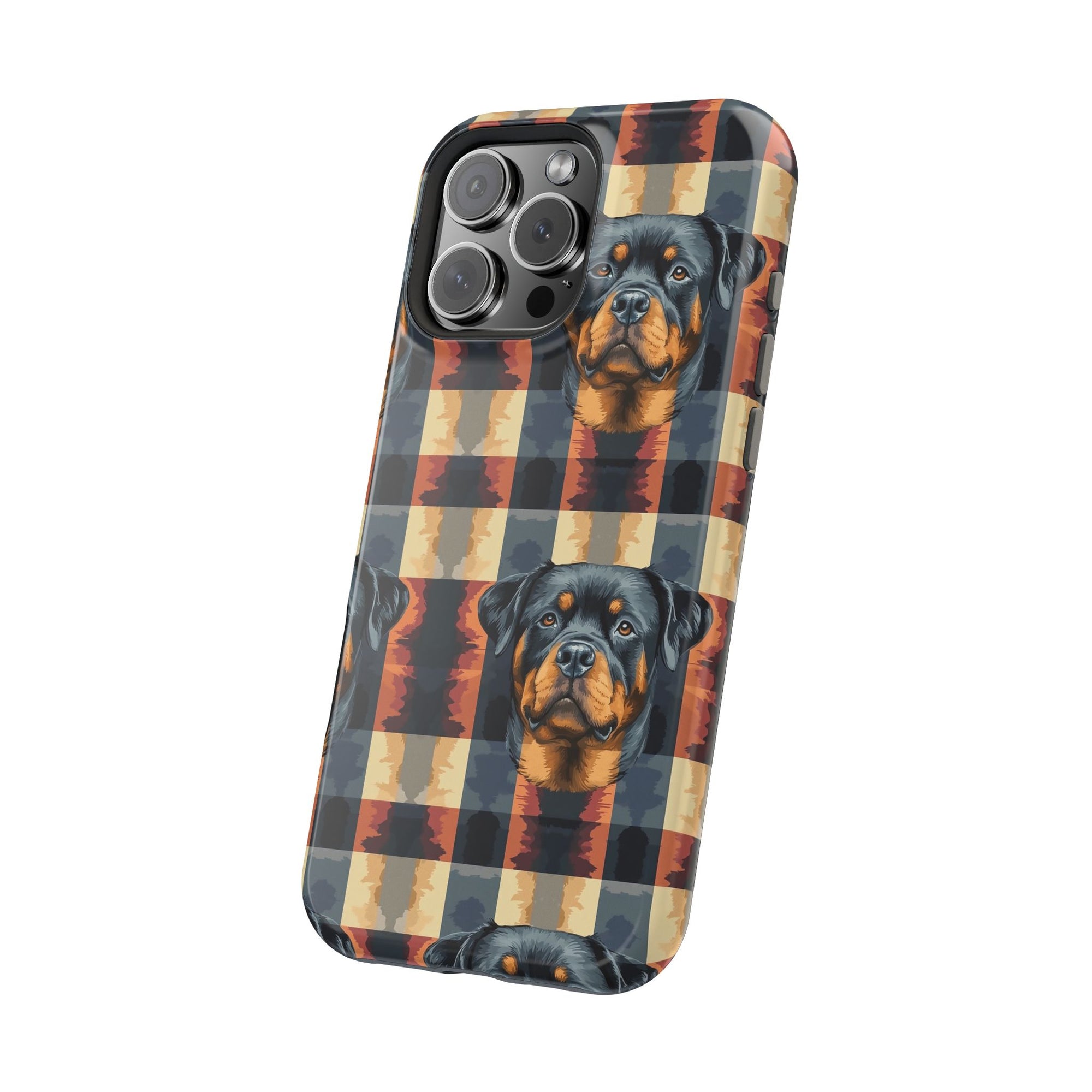 Pawsome Rottweiler Royalty Plaid Magnetic Tough Cases