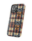 Pawsome Rottweiler Royalty Plaid Magnetic Tough Cases