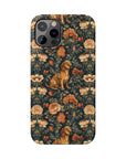 Dazzling Dachsund Blossoms & Foliage Slim Phone Cases