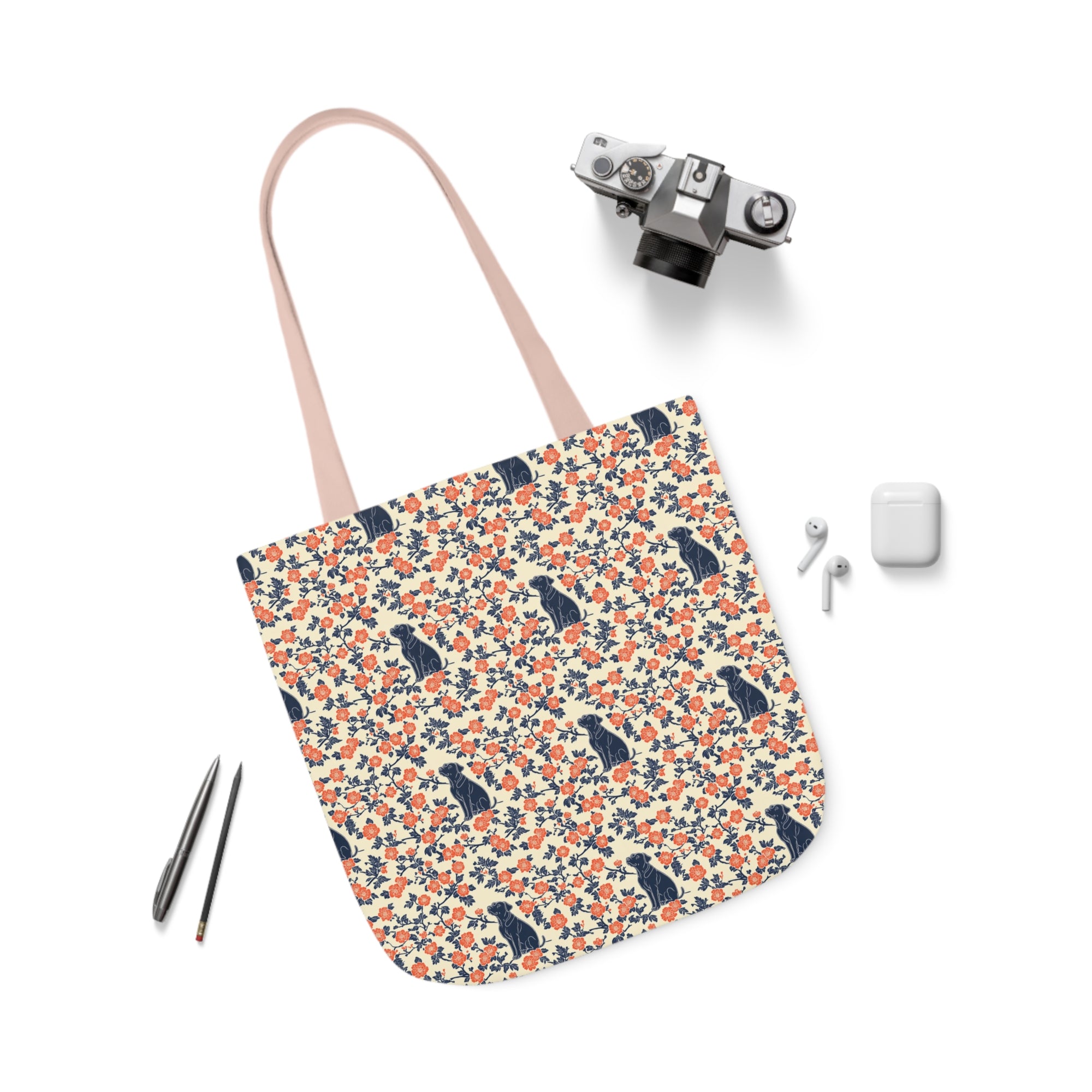 Bloomiful Lab Bouquet Canvas Tote Bag