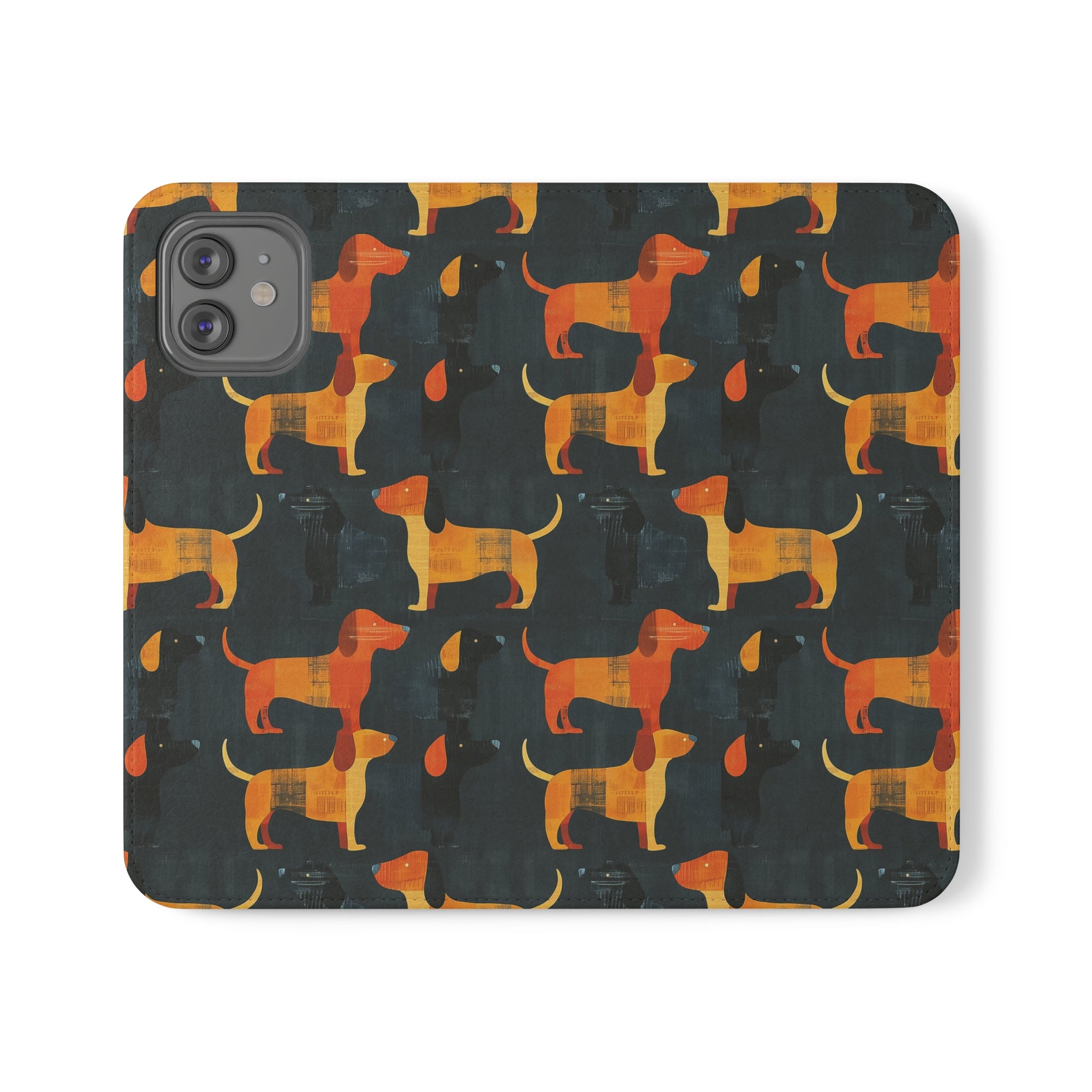 Dapper Dachshund Noir Glow Flip Cases