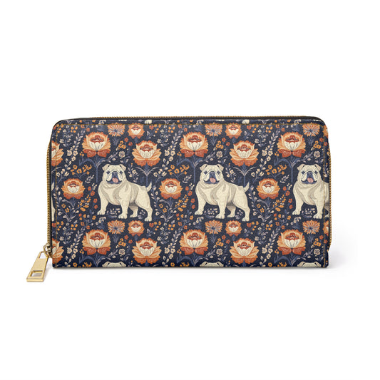 Bulldog Blossom Bonanza Zipper Wallet