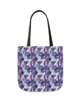 Funky Geometric Boxerista Canvas Tote Bag