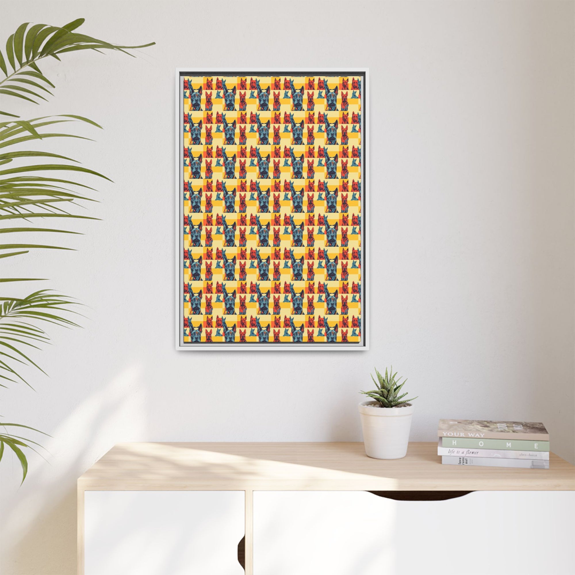 Dane-tastic Marvelous Mutt Mode Matte Canvas, Framed