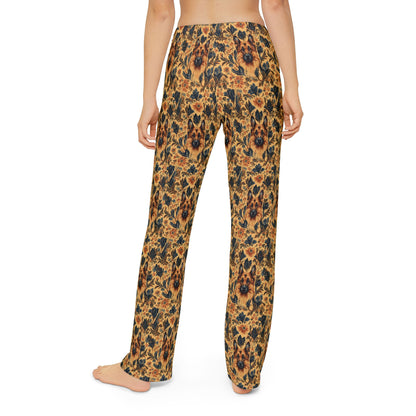 Autumnal German Shepherd Glamour Kids Pajama Pants