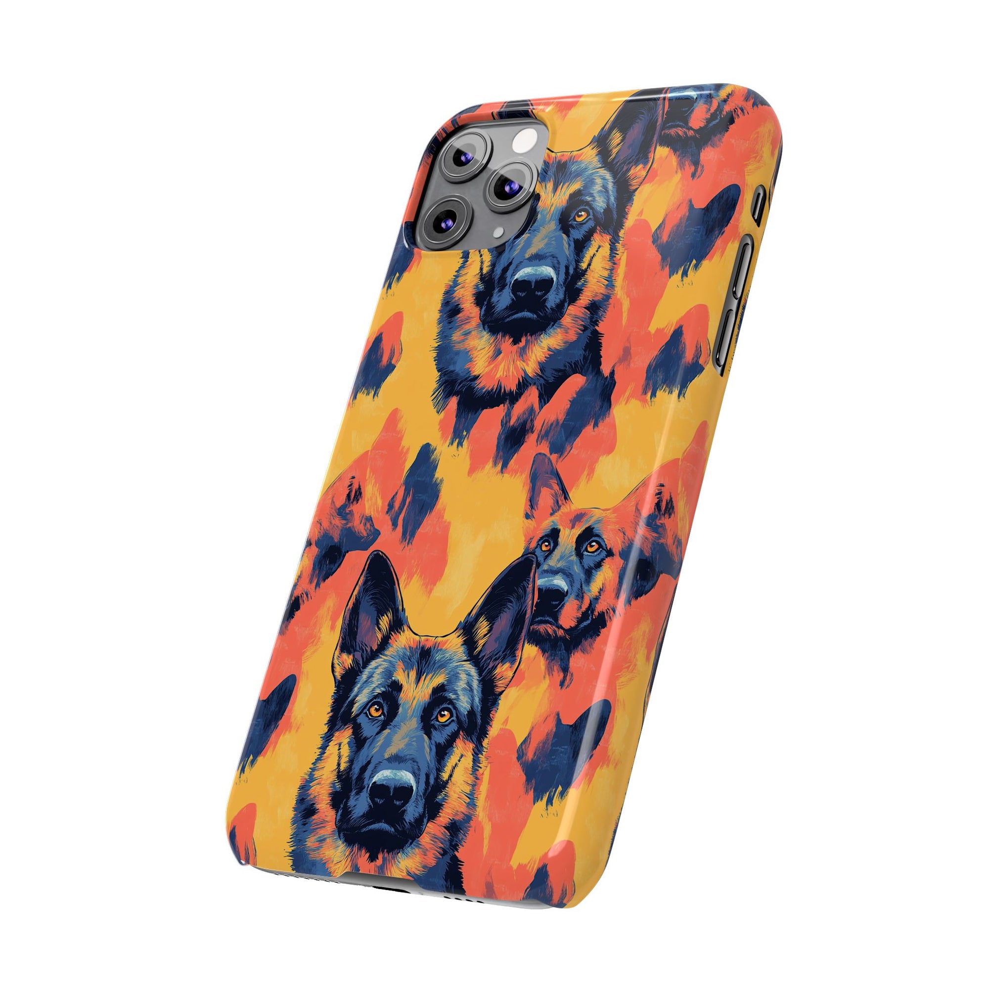 Impressionistic German Shepherds Slim Phone Cases