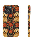 Golden Pawsatronic Tapestry Slim Phone Cases