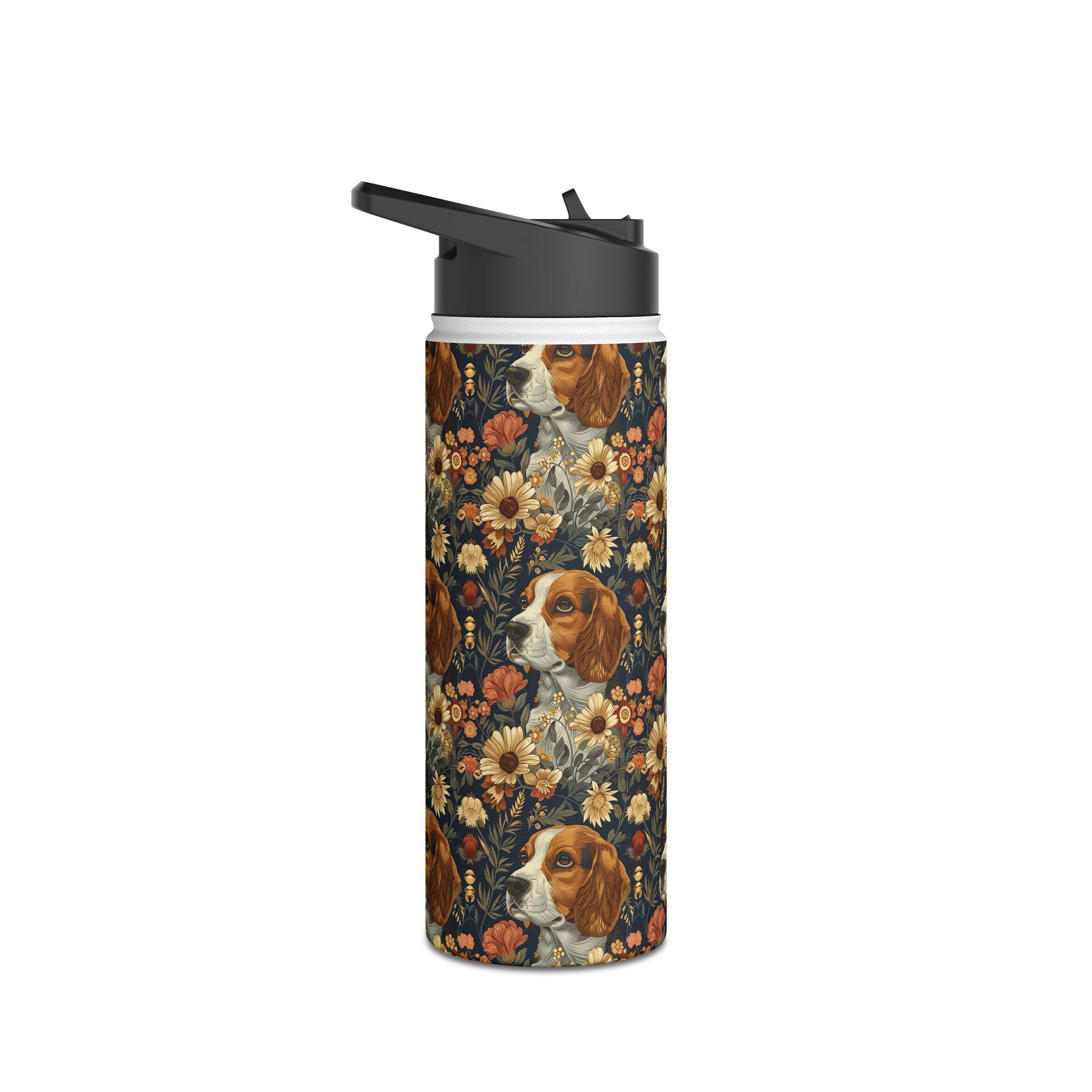 Beagle Blossoms Stainless Steel Water Bottle