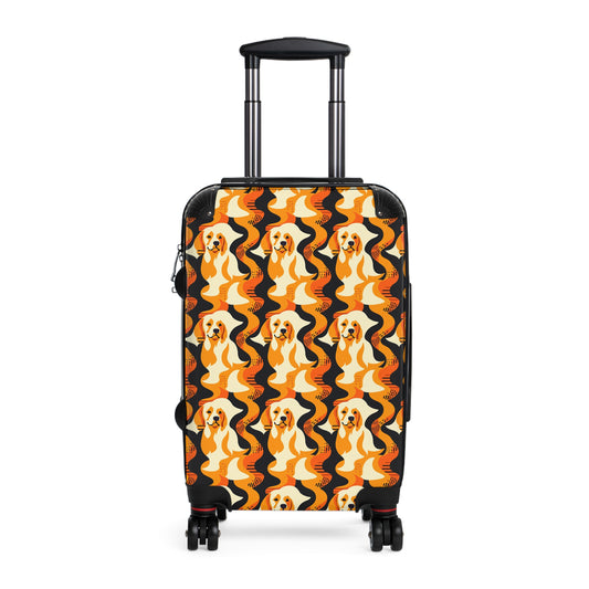 Golden Woof Abstract Glamour Suitcase