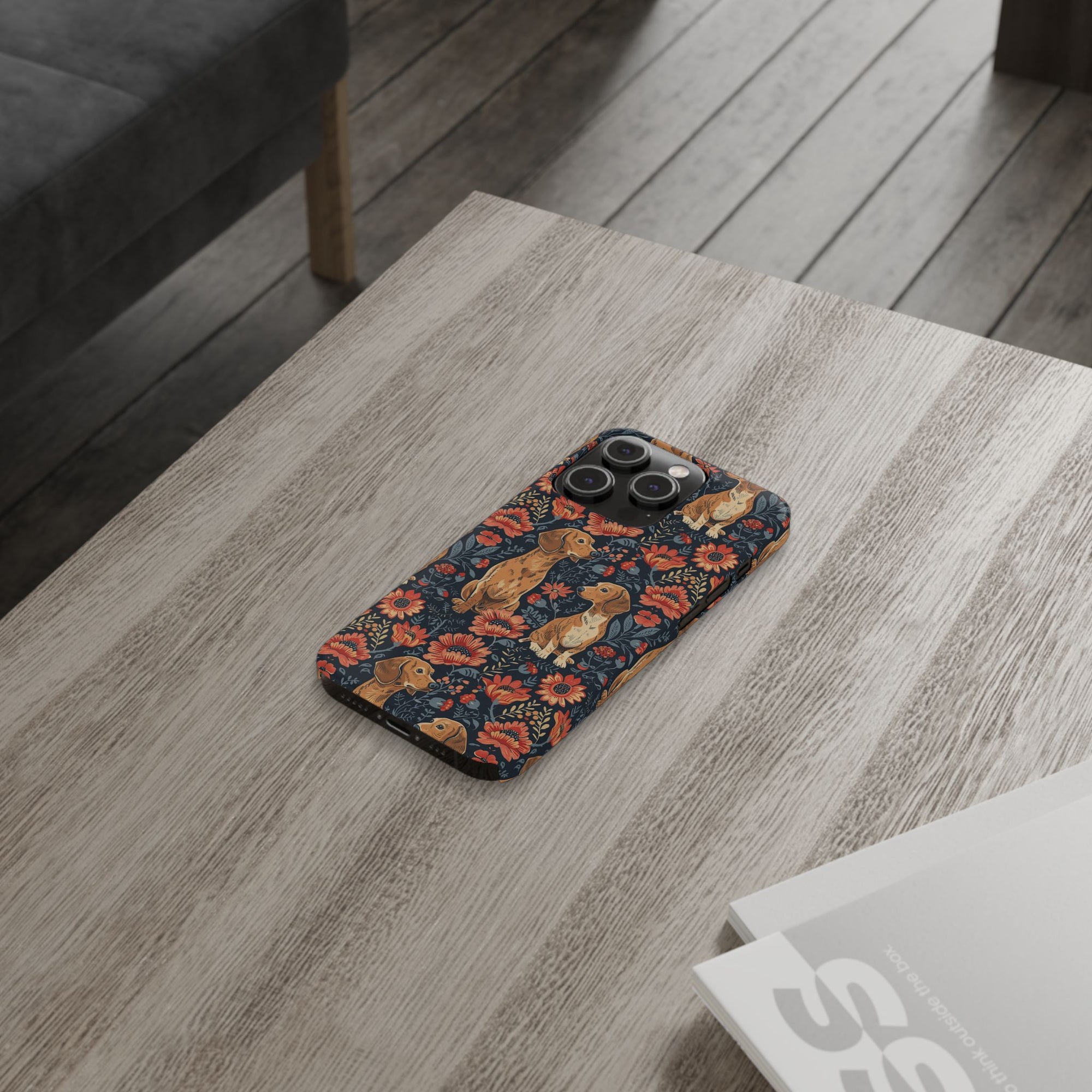 Floral Pawsome Dachsund Delight Slim Phone Cases