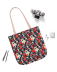 Bulldoggy Bliss Chomper Canvas Tote Bag