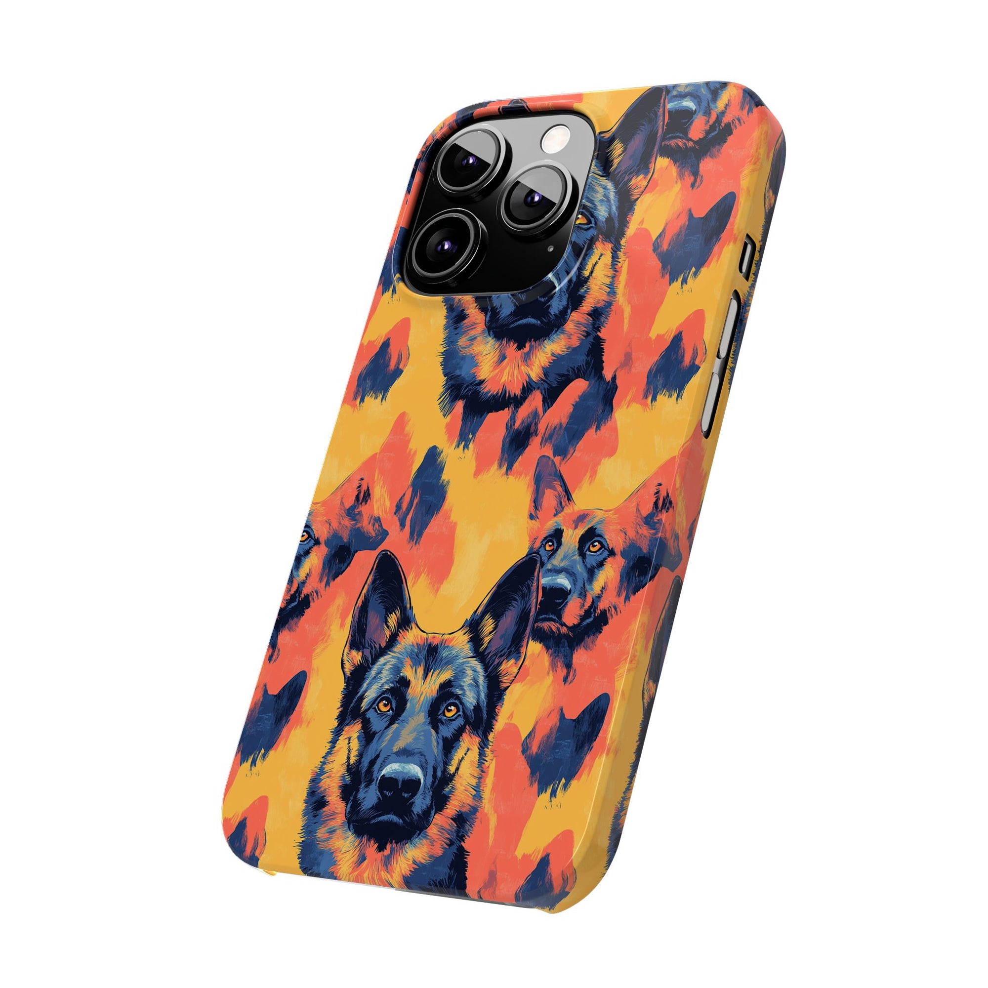 Impressionistic German Shepherds Slim Phone Cases