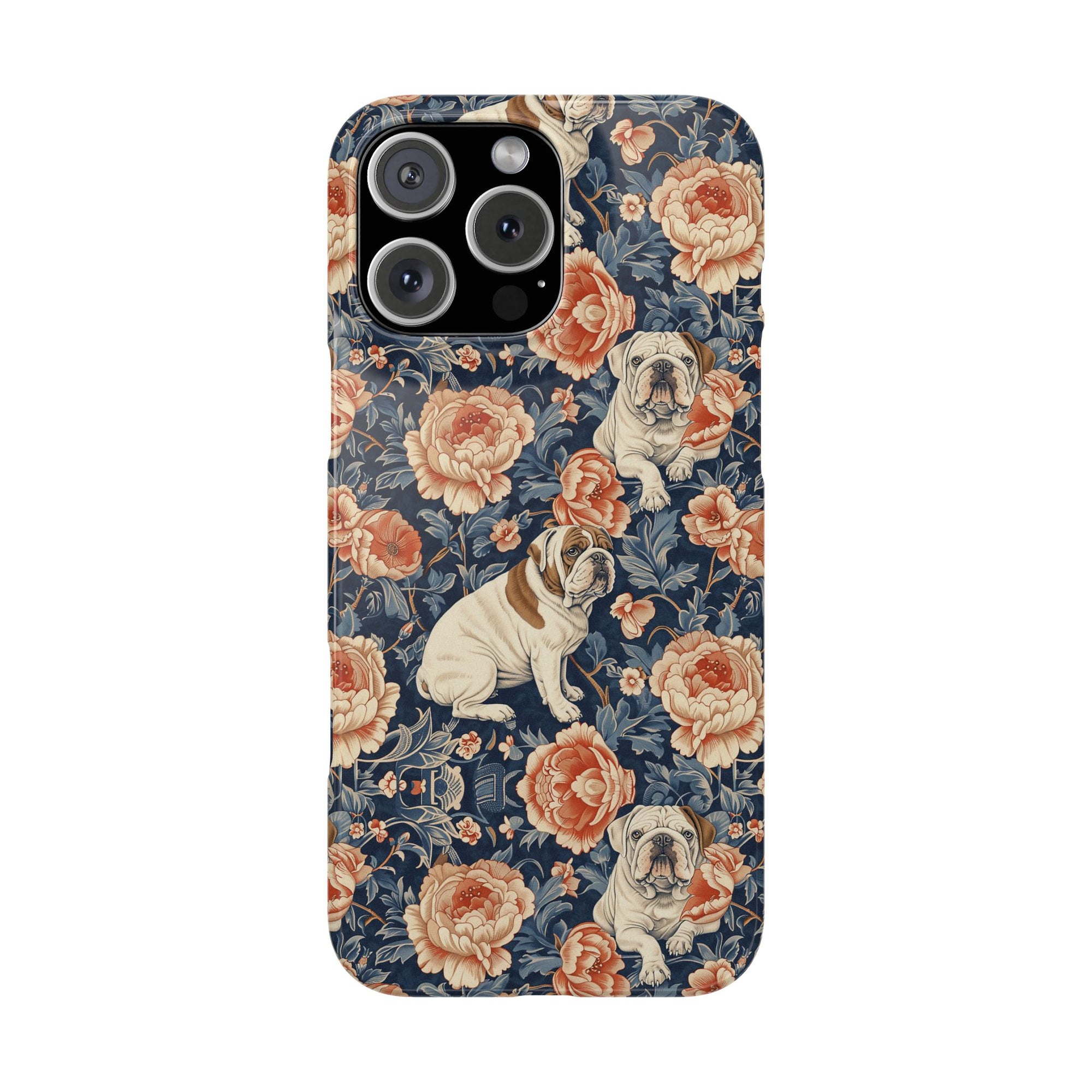 Blooming Bulldog Beauty Slim Phone Cases