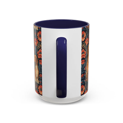 Floral Pawsome Dachsund Delight Accent Coffee Mug