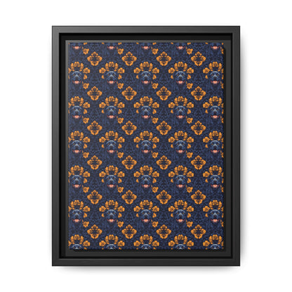 Royal Rottweiler Regalia Matte Canvas, Framed