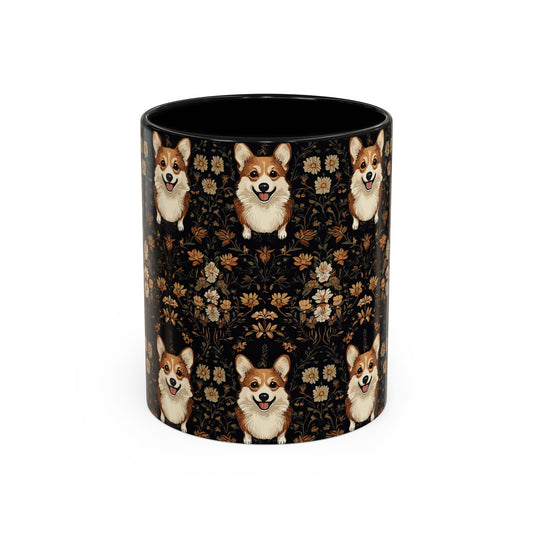 Nighttime Corgi Glow Stride Accent Coffee Mug