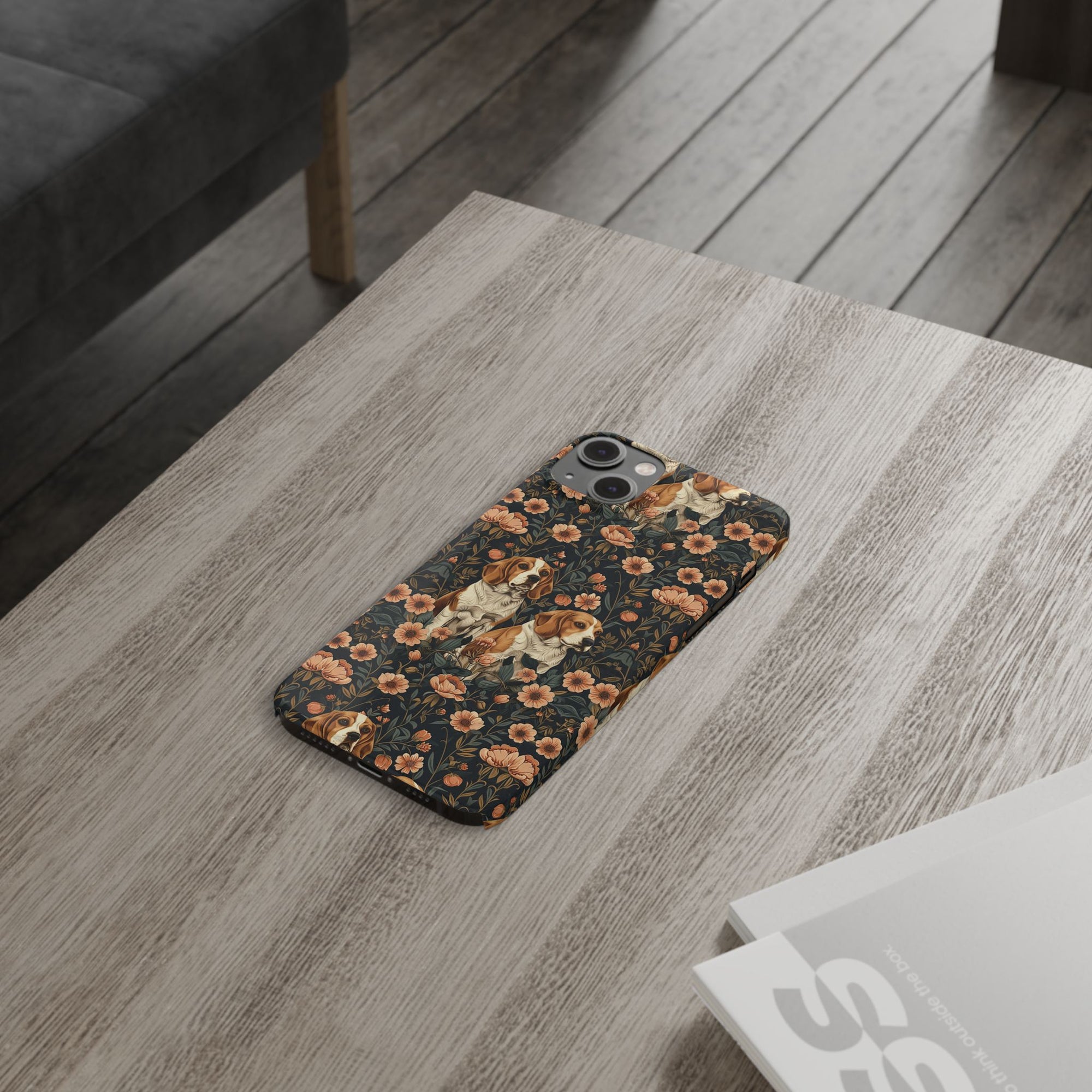 Beagle Blossom Bonanza Slim Phone Cases