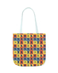 Frenchie Pop Art Pawfection Grid Canvas Tote Bag