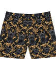 Regal Frenchie Noir Elegance Men's Mid-Length Swim Shorts