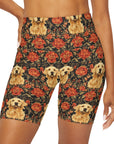 Golden Pawsatronic Tapestry High Waisted Yoga Shorts