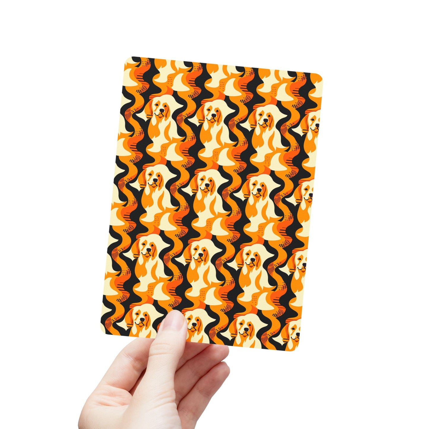 Golden Woof Abstract Glamour Postcards