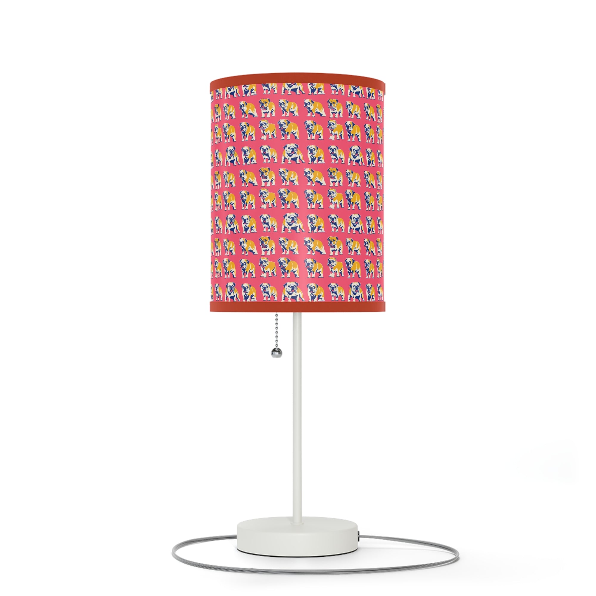 Bubblegum Glamour Bulldog Bouquet Lamp on a Stand