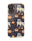 Bulldog Blossom Bonanza Slim Phone Cases