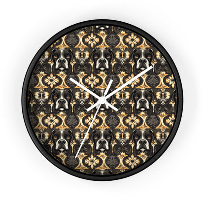 Manor Pup Boxer Royale Wall Clock