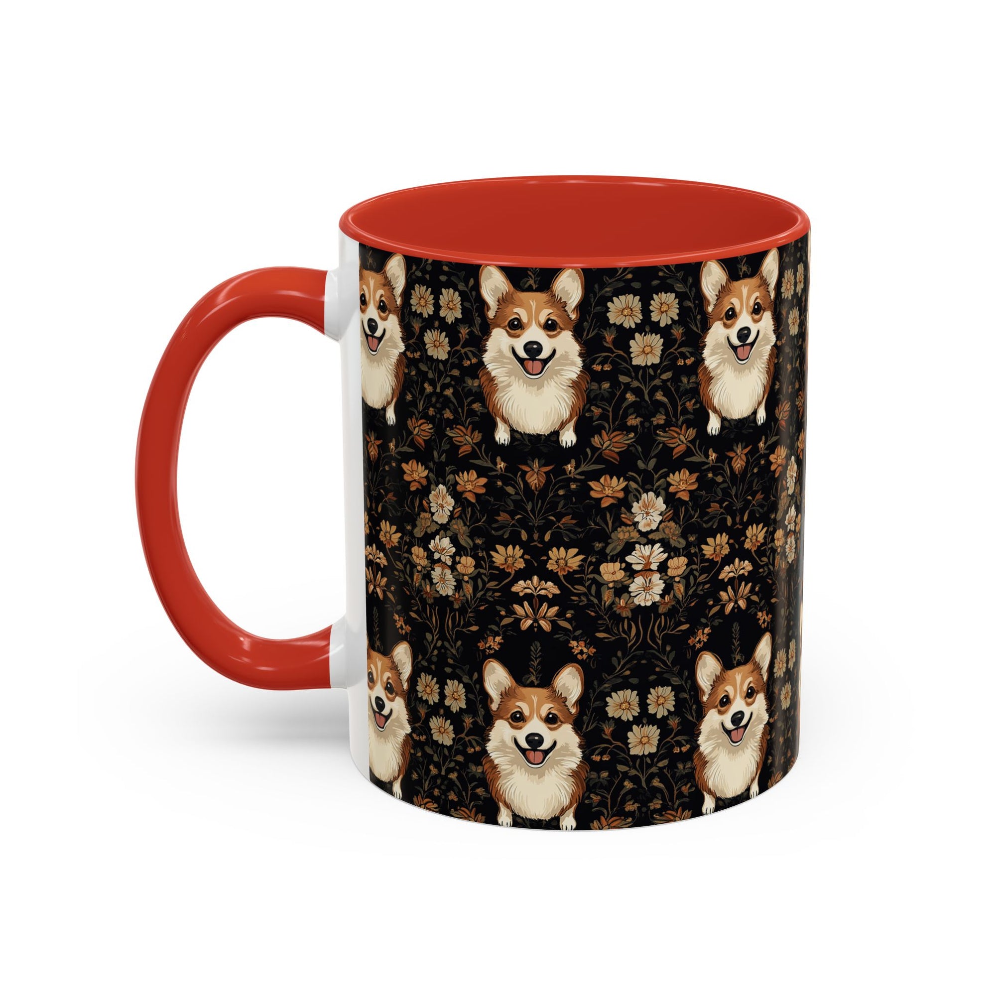 Nighttime Corgi Glow Stride Accent Coffee Mug