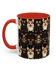 Nighttime Corgi Glow Stride Accent Coffee Mug