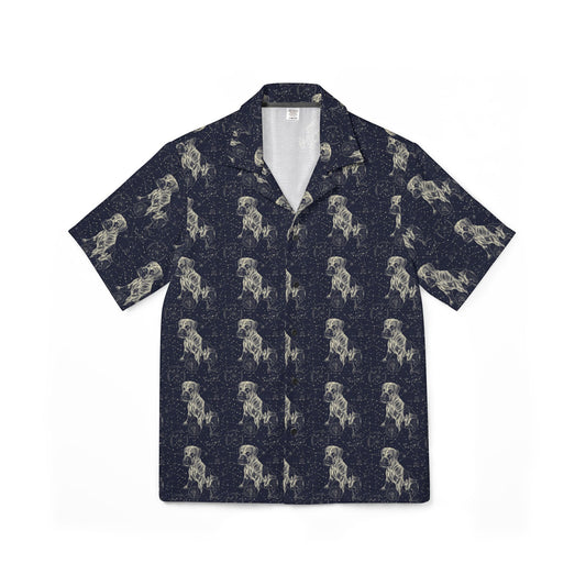 Celestial Boxer Bliss Men's Hawaiian Camp Shirt