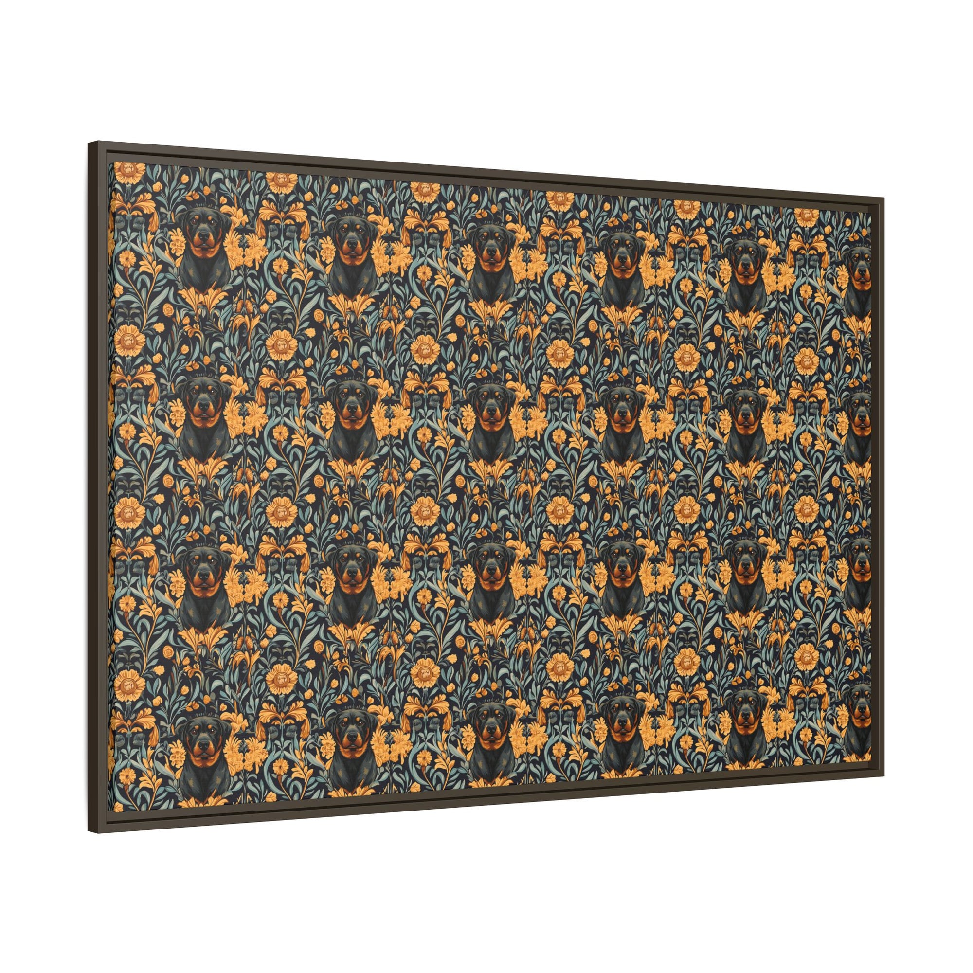 Ruffle Rottie Glamourific Matte Canvas, Framed