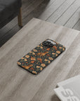 Dazzling Dachsund Blossoms & Foliage Slim Phone Cases