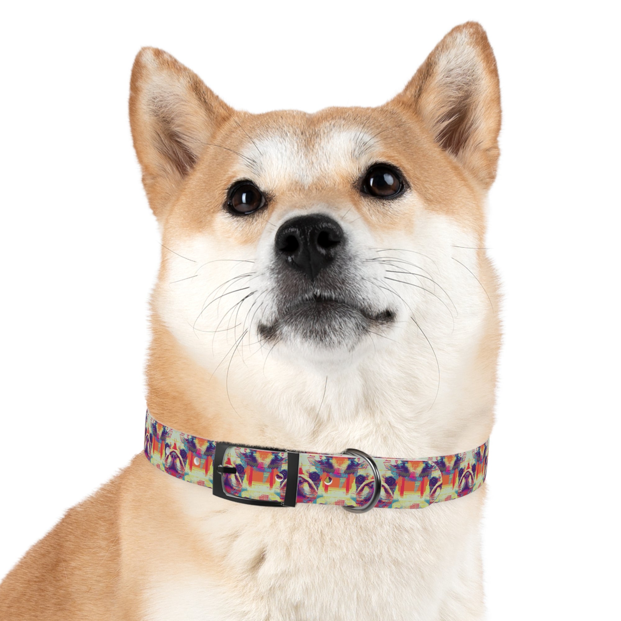 Glitchy Bulldog Blitz Dog Collar