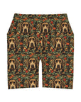 Labrador Lush Pooch Tapestry High Waisted Yoga Shorts