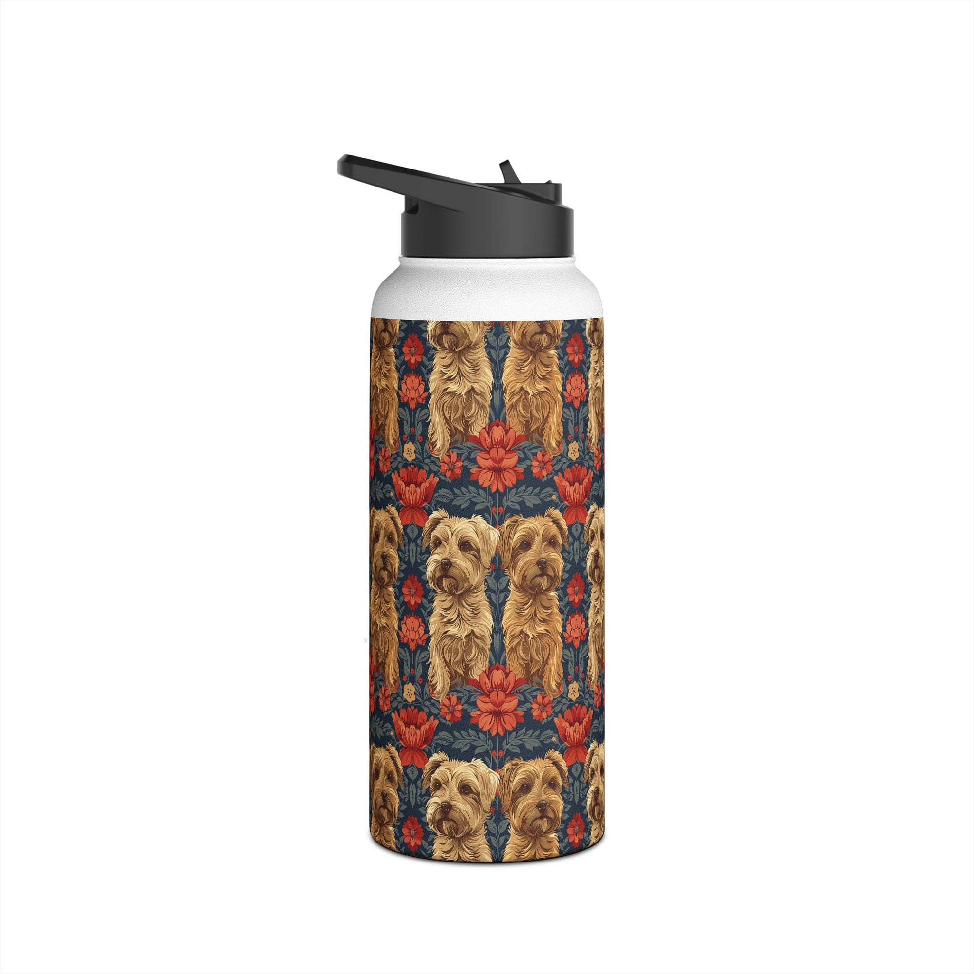 Yorkie Charm Twins Stainless Steel Water Bottle