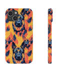 Impressionistic German Shepherds Slim Phone Cases