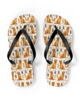 Golden Glamour Paws - Luxe Licks for Regal Retrievers Flip Flops