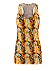 Golden Woof Abstract Glamour Women's Racerback Dress