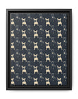 Frenchie Celestial Soar Matte Canvas, Framed