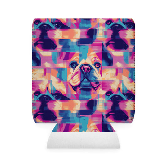 Dazzling Bulldog Chic Can Cooler Sleeve