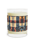 Pawsome Rottweiler Royalty Plaid Scented Candle