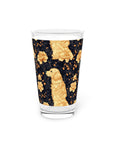 Golden Paws Floral Frenchie Pint Glass