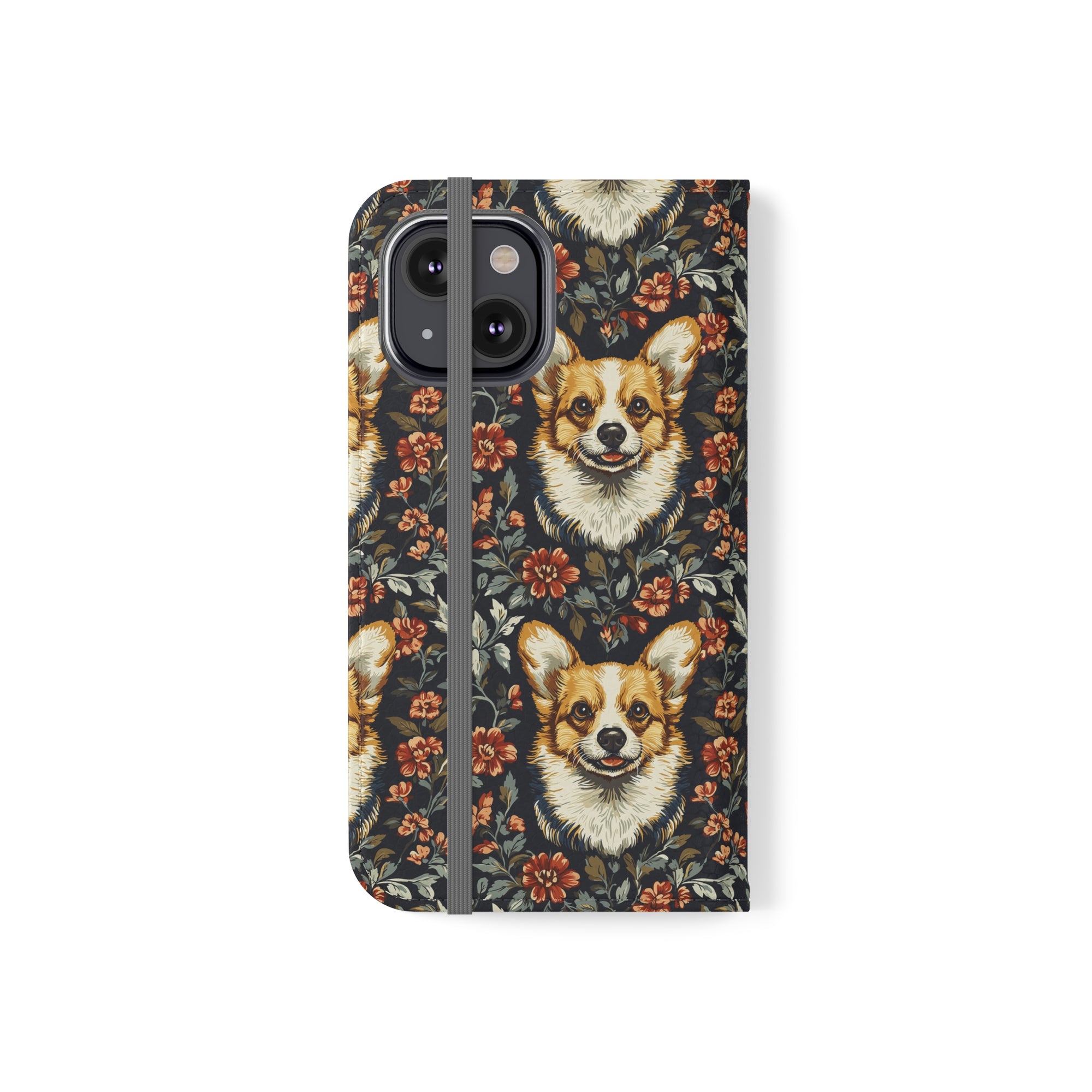 Floofy Corgi Blossom Blast Flip Cases